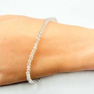 Elegant Clear Beaded Bracelet